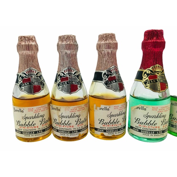 JEAN SORELLA bubble bath set 6 bottles vintage - Picture 7 of 8